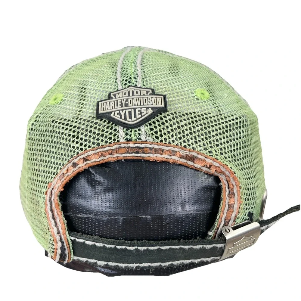 Harley Davidson Dad Hat‎ Cap Strap Back Bahamas Distressed Frayed Worn Adult